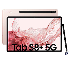 SAMSUNG Galaxy Tab S8+ 5G leasen, X806B 256GB WiFi pink gold